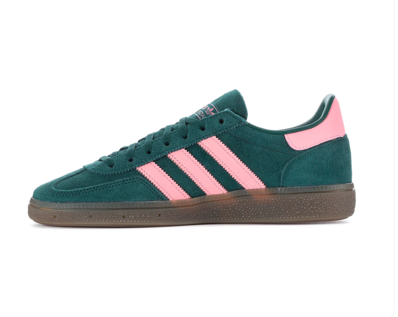 Adidas Handball Spezial Sneakers - Dark Green & Pink with Gum Sole