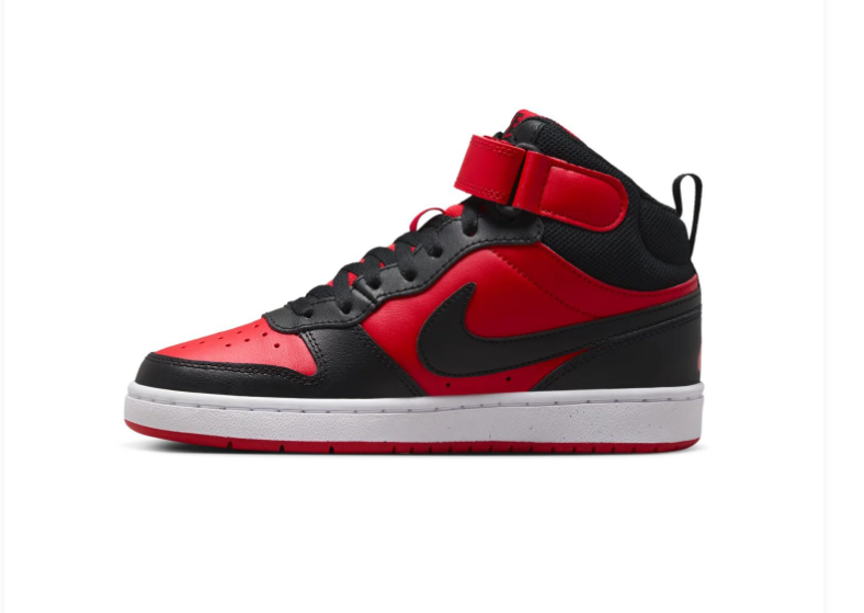 Nike High-Top Sneakers – Red & Black with Ankle Strap