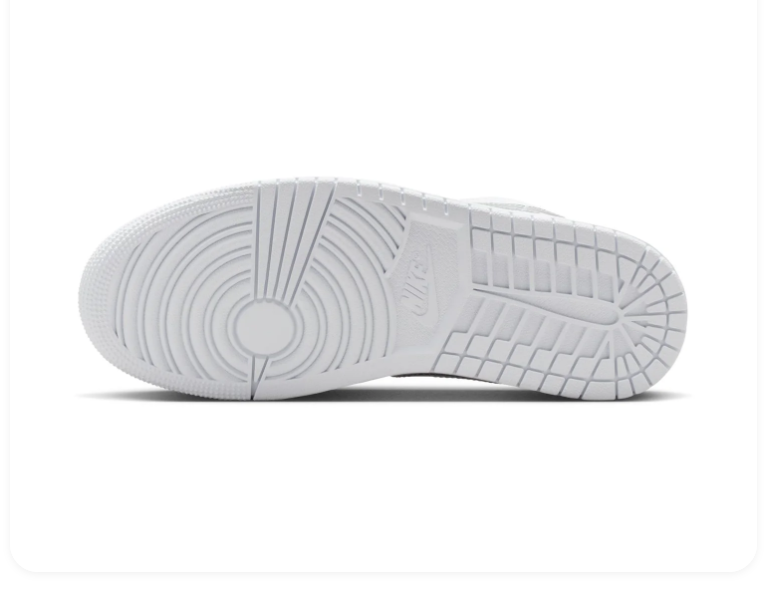 Air Jordan 1 Low Sneakers - White & Metallic Silver