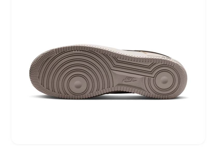 Nike Air Force 1 Low Sneakers – Light Beige & Dark Brown