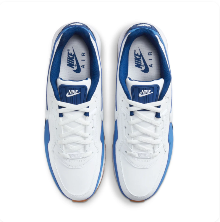 Nike Air Max Sneakers – White & Blue with Gum-Colored Sole