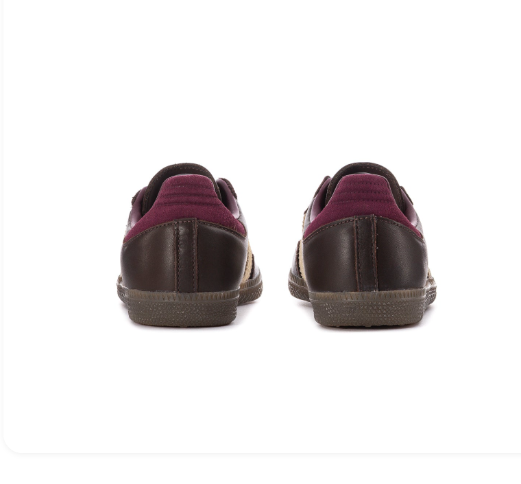 Adidas Samba Sneakers - Dark Brown, Cream & Burgundy