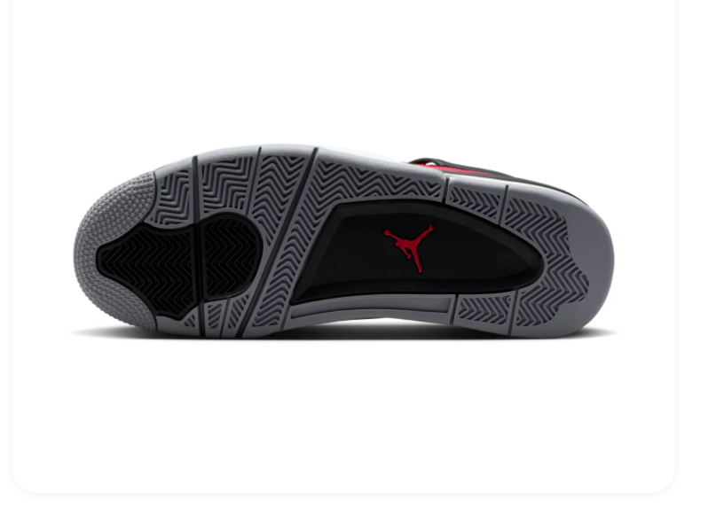 Air Jordan 4 Sneakers - Red, Black & Gray