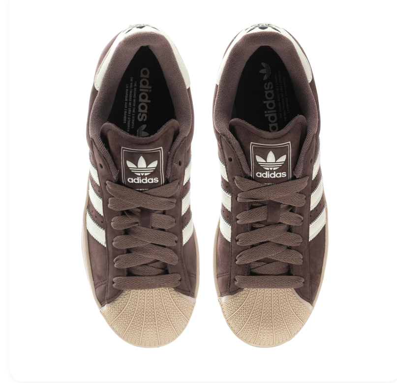 Adidas Shell-Toe Sneakers – Dark Brown & Cream