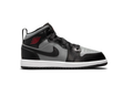 Air Jordan 1 Mid Sneakers - Black & Gray with Red Accents