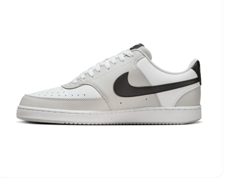 Nike Court Vision Low Sneakers – White, Light Grey & Black