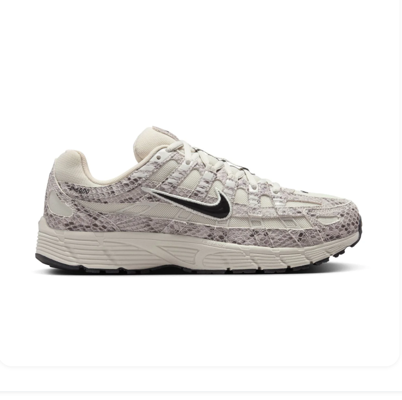 Nike P-6000 Snakeskin Print Sneakers – Cream & Black