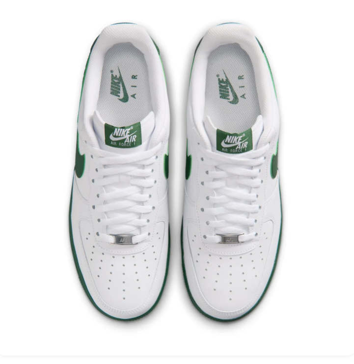 Nike Air Force 1 Low Sneakers – White & Dark Green