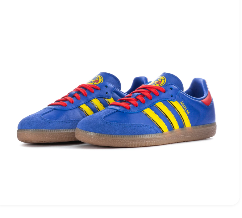 Adidas Samba Club América Sneakers - Blue, Yellow & Red