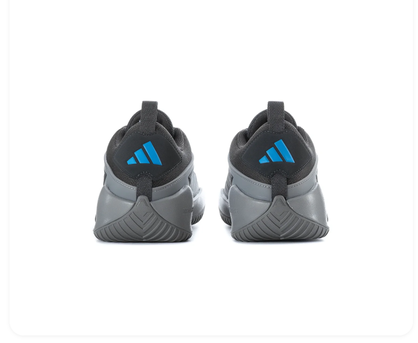 Adidas Low-Top Athletic Sneakers - Black & Gray with Blue Accents