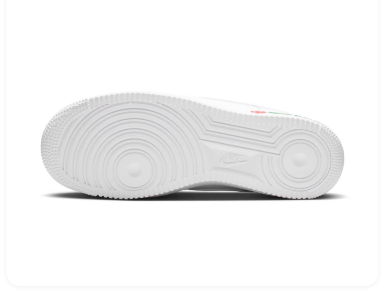 Nike Air Force 1 Low Sneakers – White with Rose Details