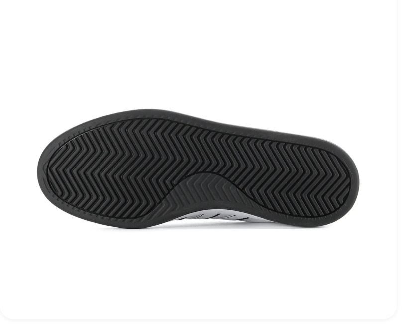 Adidas Low-Top Sneakers - White with Black Trim & Laces