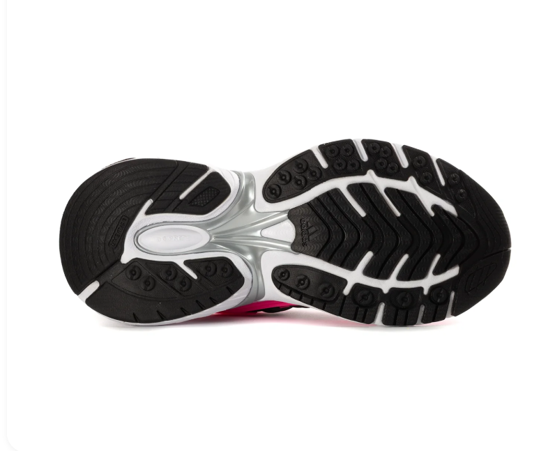 Adidas Adistar Chunky Sneakers - White & Hot Pink with Black Stripes