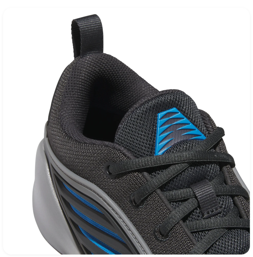 Adidas Low-Top Athletic Sneakers - Black & Gray with Blue Accents