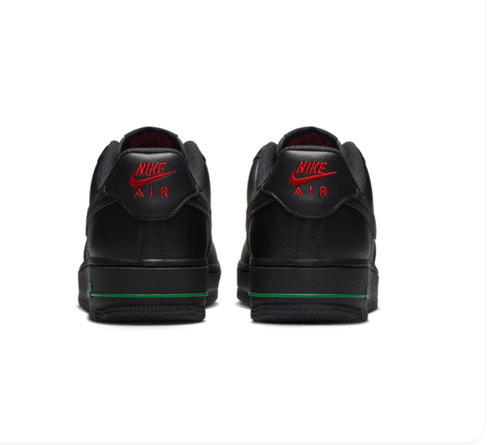 Nike Air Force 1 Low Sneakers – Black with Rose Details