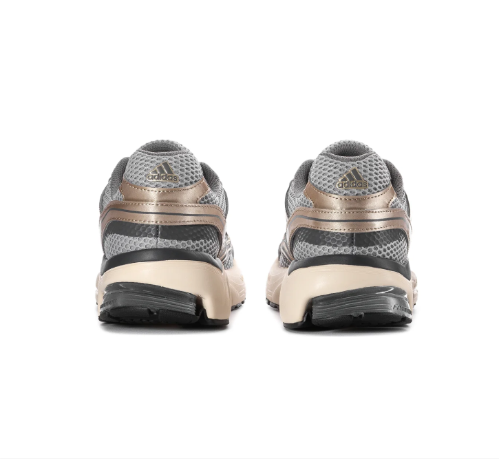 Adidas Retro Mesh Sneakers - Gray & Metallic Taupe with Cream Sole