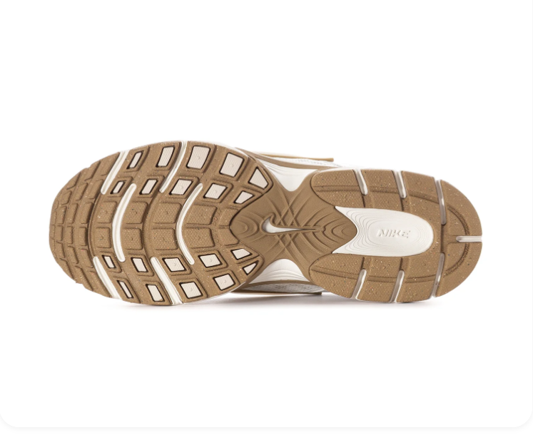 Nike Sneakers – White & Light Grey with Gold-Toned Accents