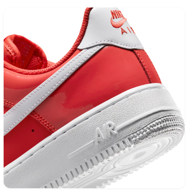 Nike Air Force 1 Sneakers – Red & White