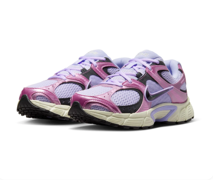 Nike Sneakers – Lavender & Metallic Pink with Black Accents