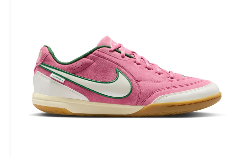 Nike Tiempo Sneakers – Pink & Cream with Green Accents