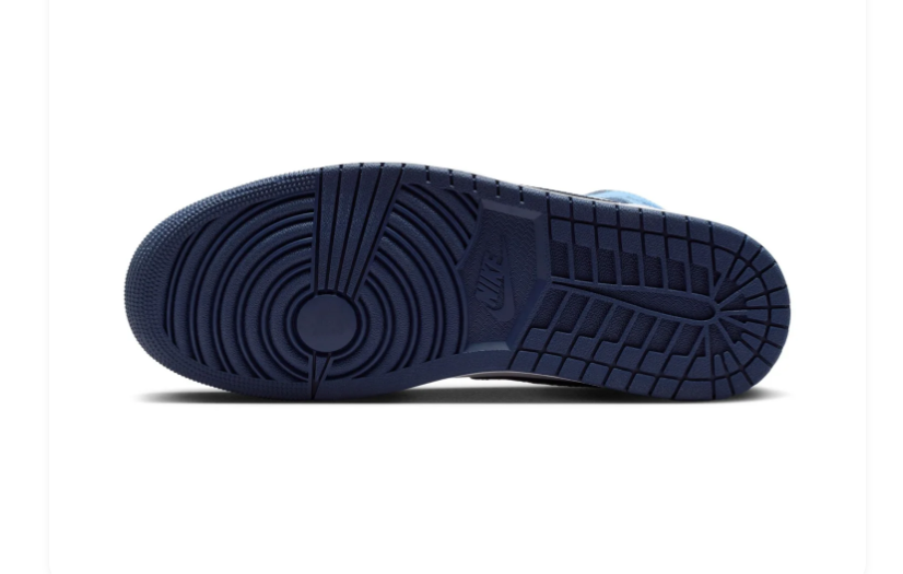 Air Jordan 1 Mid Sneakers - Sky Blue, White & Navy