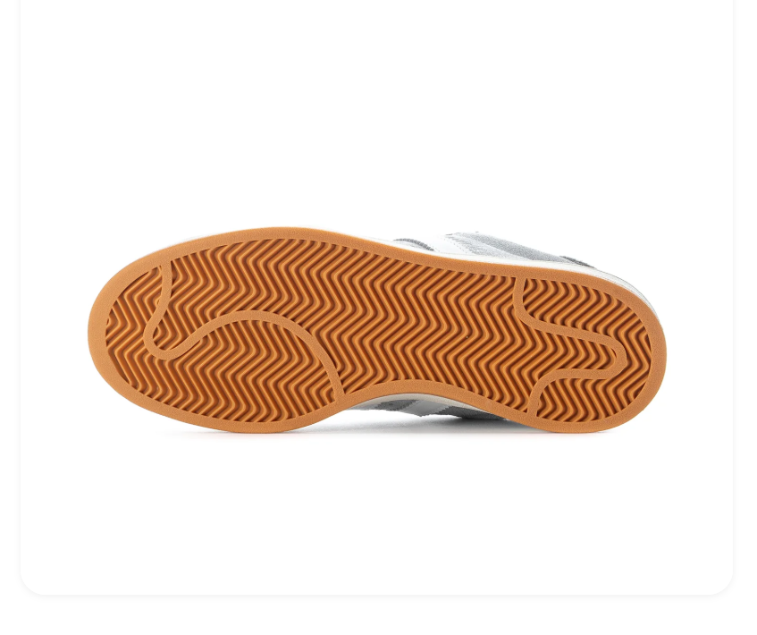 Adidas Low-Top Sneakers – Light Grey & White with Gum-Colored Sole