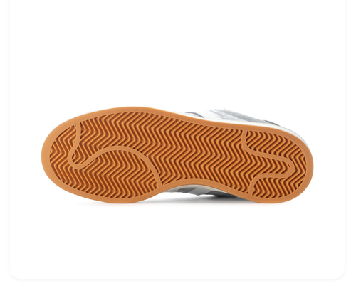 Adidas Low-Top Sneakers – Light Grey & White with Gum-Colored Sole