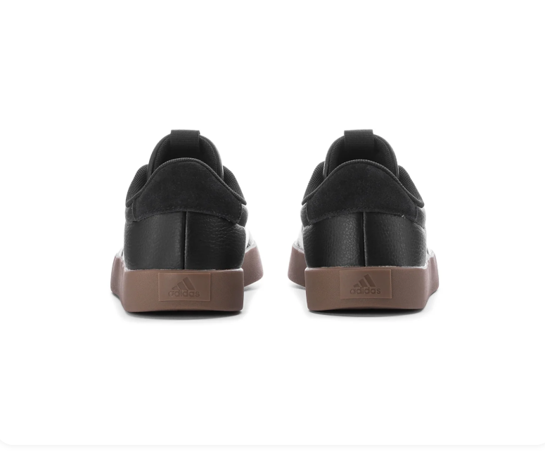 Adidas Low-Top Sneakers - Black & White with Gum Sole