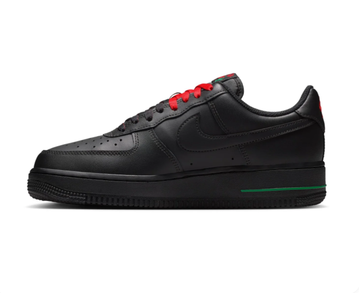 Nike Air Force 1 Low Sneakers – Black with Rose Details
