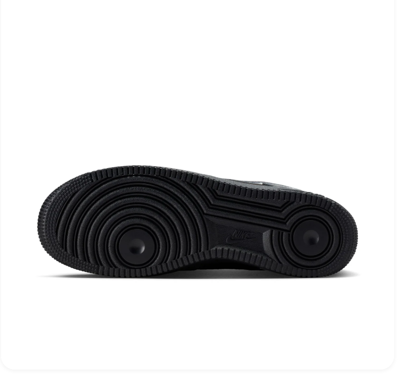 Nike Air Force 1 Low Sneakers – Black & Charcoal with Silver Swoosh