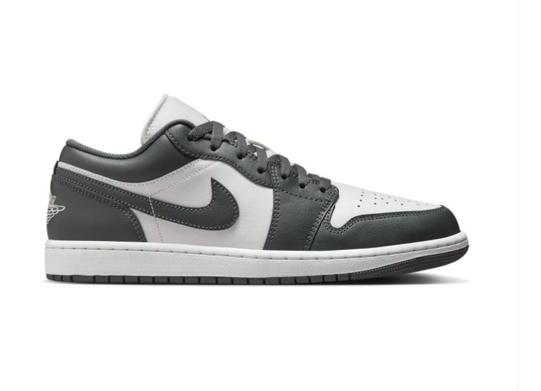 Air Jordan 1 Low Sneakers - Charcoal Gray & White