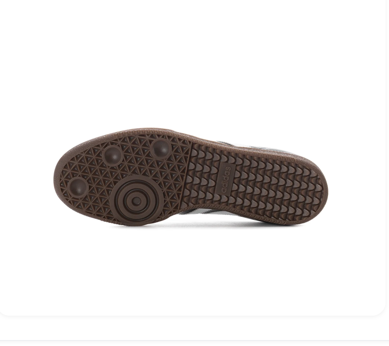 Adidas Samba Sneakers – Black & White with Dark Brown Sole
