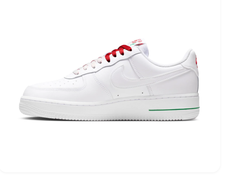 Nike Air Force 1 Low Sneakers – White with Rose Details