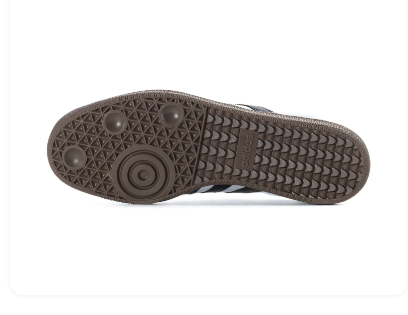 Adidas Samba Sneakers – White & Black with Grey Toe Overlay