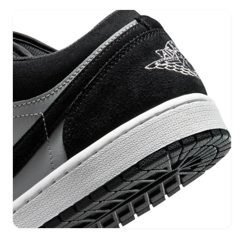 Air Jordan 1 Low Sneakers - Black & Light Gray