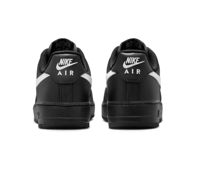 Nike Air Force 1 Low Sneakers – Black with White Swoosh