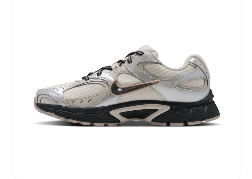 Nike Sneakers – Cream & Silver Grey with Black Accents