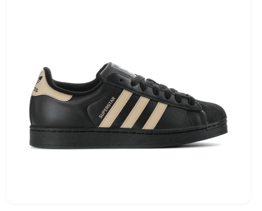 Adidas Superstar Shell-Toe Sneakers - Black & Cream