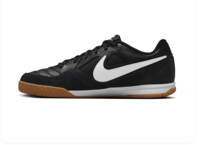Nike Low-Top Sneakers – Black & White with Gum-Colored Sole