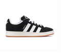 Adidas Campus Sneakers – Black & White with Wide White Laces