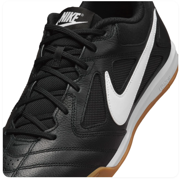 Nike Low-Top Sneakers – Black & White with Gum-Colored Sole