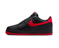 Nike Air Force 1 Low Sneakers – Black & Red with Red Outsole