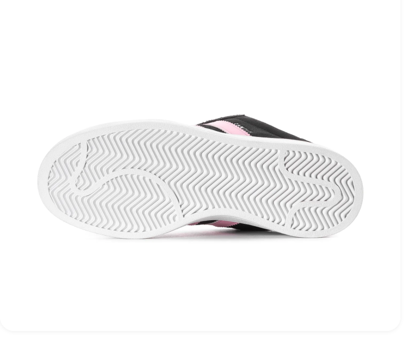 Adidas Campus Low-Top Sneakers - Black & Pink with White Sole