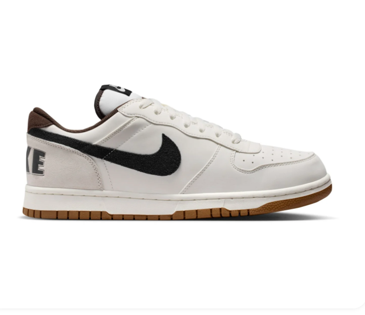 Nike Low-Top Sneakers – Off-White & Black with Gum-Colored Sole