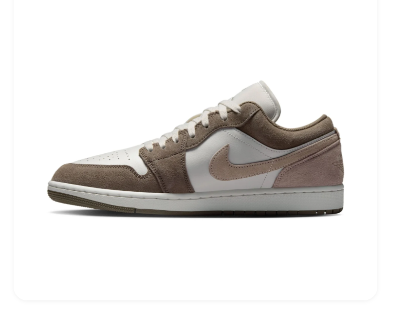 Air Jordan 1 Low Sneakers - Taupe & Cream