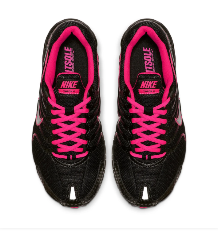 Nike Air Max Sneakers – Black & Hot Pink with Silver Swoosh