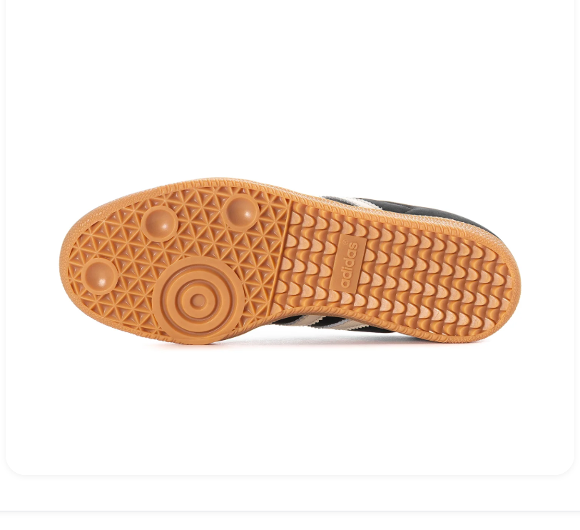 Adidas Samba Sneakers – Cream & Black with Gum-Colored Sole