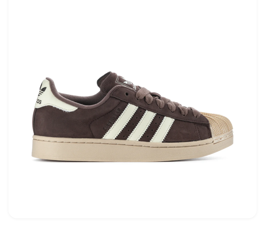 Adidas Shell-Toe Sneakers – Dark Brown & Cream