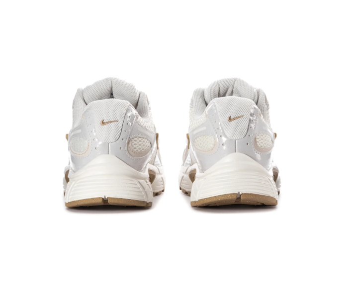 Nike Sneakers – White & Light Grey with Gold-Toned Accents