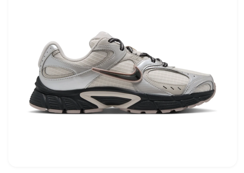 Nike Sneakers – Cream & Silver Grey with Black Accents